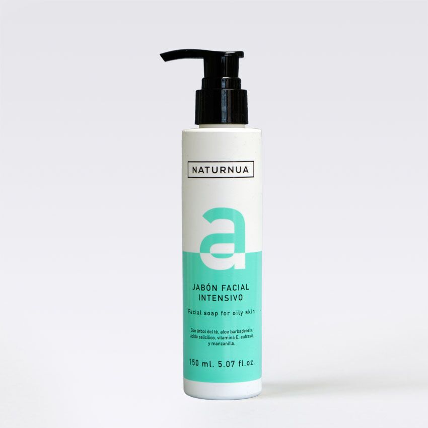 Jabón facial piel grasa Naturnua con aloe vera, manzanilla y eufrasia